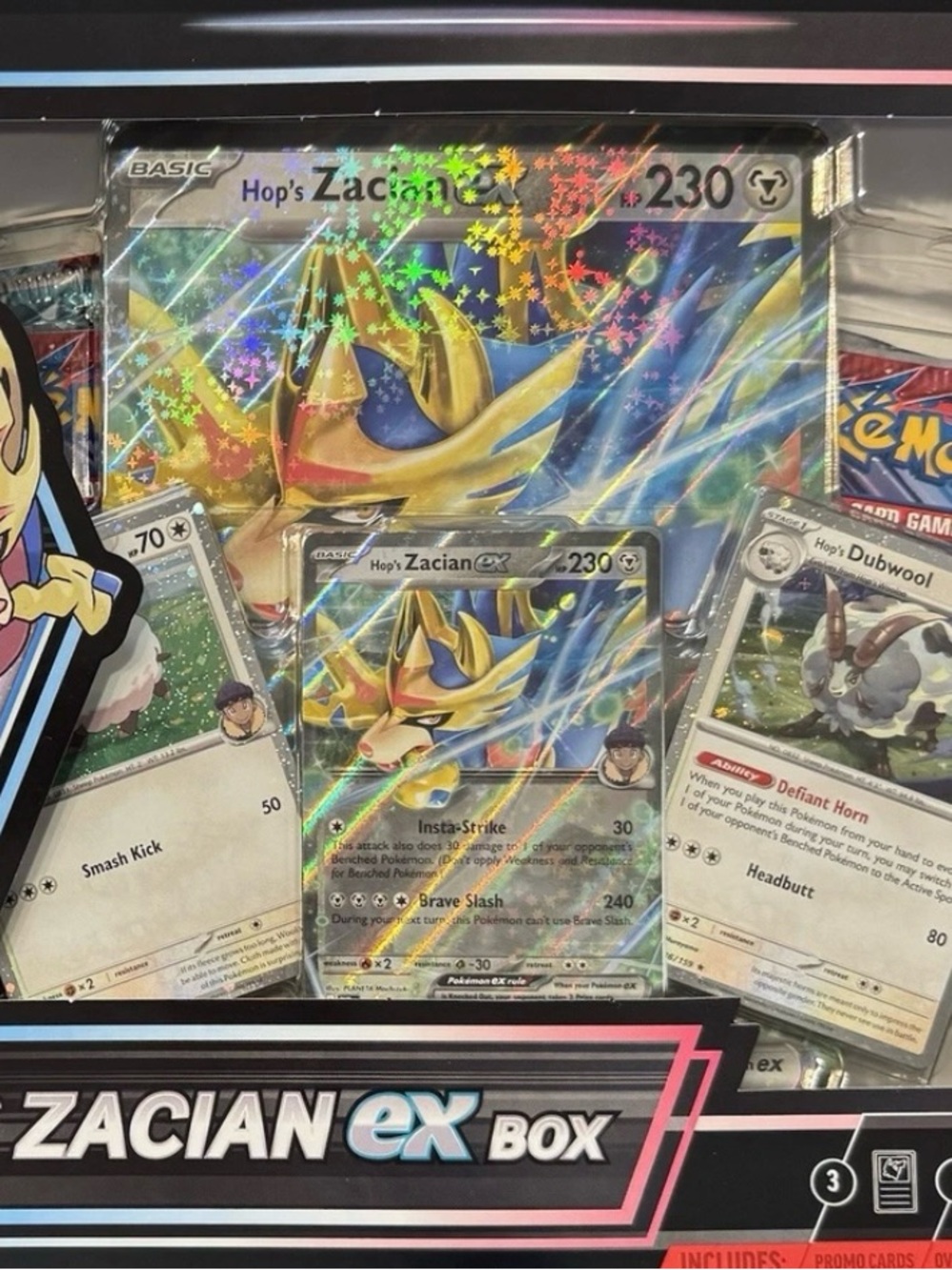 Zacian ex Box – Gold and Blue Collector Card Set